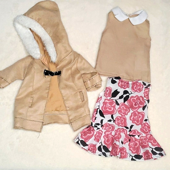Other - *$5 or Free w/ Kids Purchase of $15 or more. 18 Inch Doll Coat and 2 dresses.